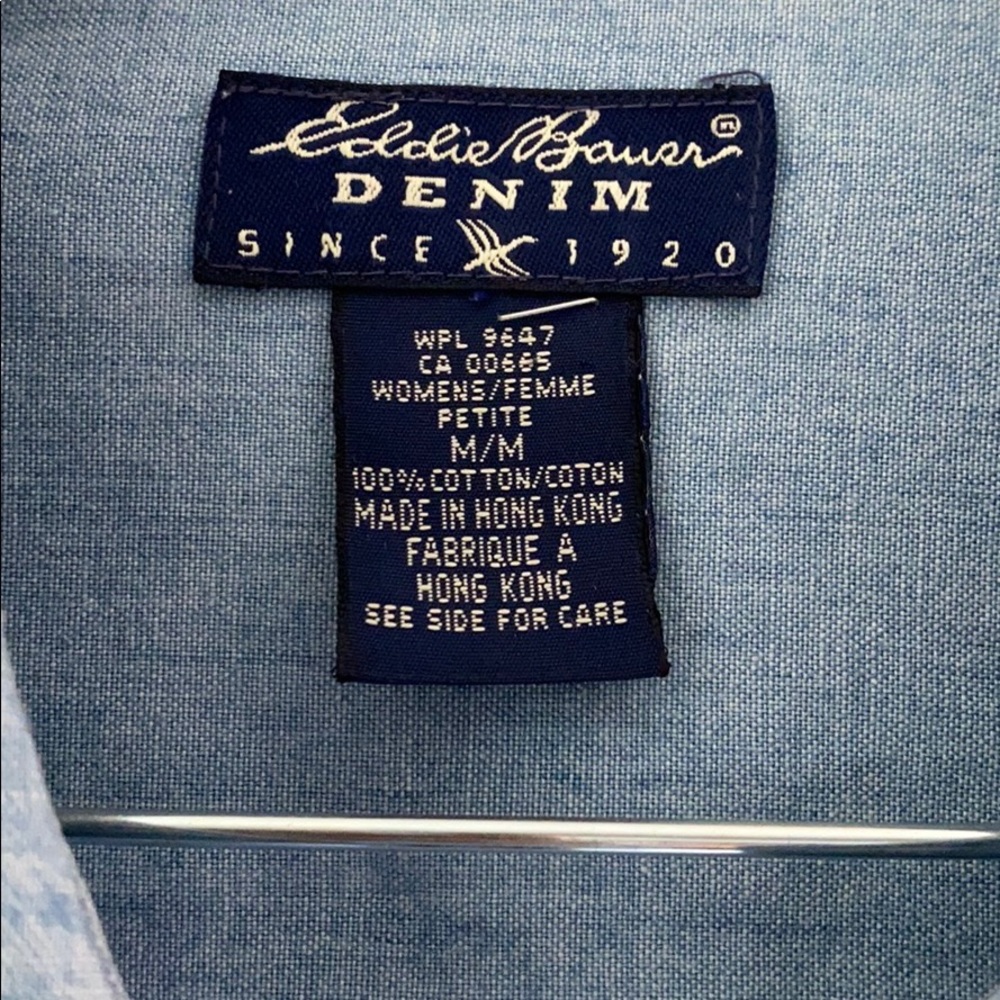 Eddie Bauer Long Sleeve Denim Top - Picture 2 of 8